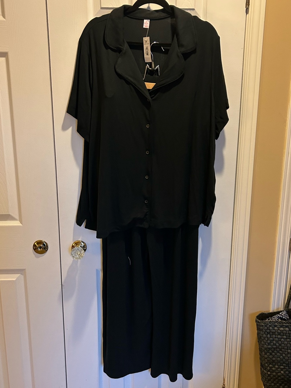 NWT Joe Fresh Black Modal Pajama set, top and pants - size 2X